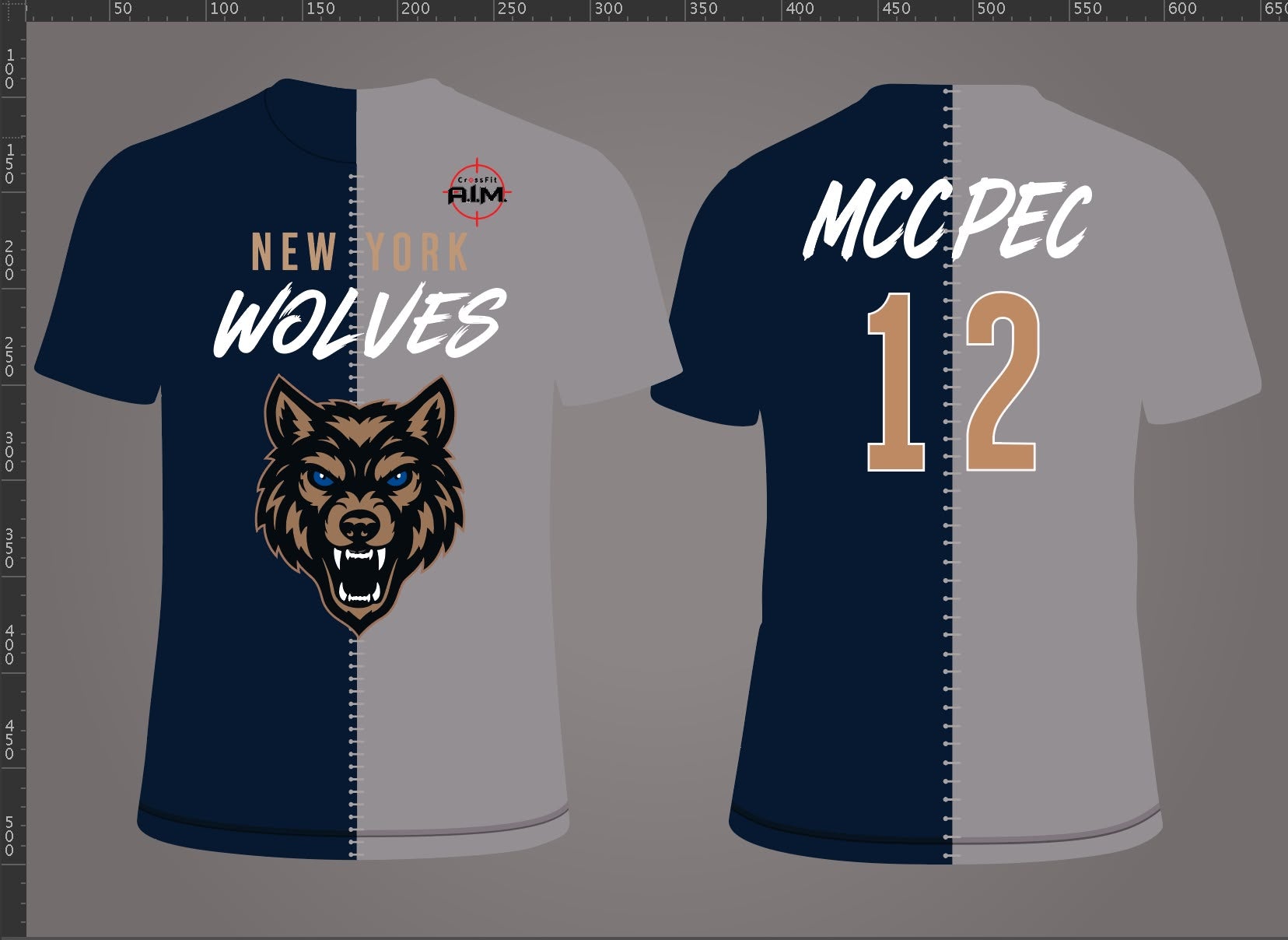 NY Wolves x A.I.M. Split Tee – MCCPEC #12 LIMITED EDITION
