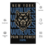 NY Wolves x HWA | PAIN TO POWER FLAG