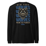 PAIN TO POWER LONG SLEEVE TEE | NY WOLVES x HWA | UNISEX